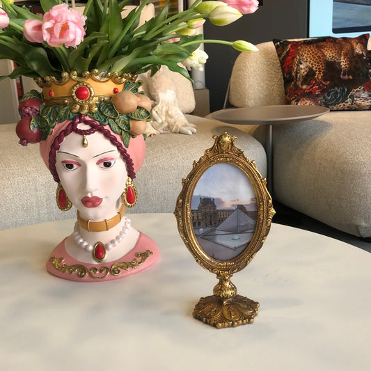 Clayre & Eef, cornice foto oro 14x9x26 cm, per foto da 10x15 cm