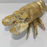 Enzo De Gasperi, decorazione aragosta oro, h25x14x6 cm