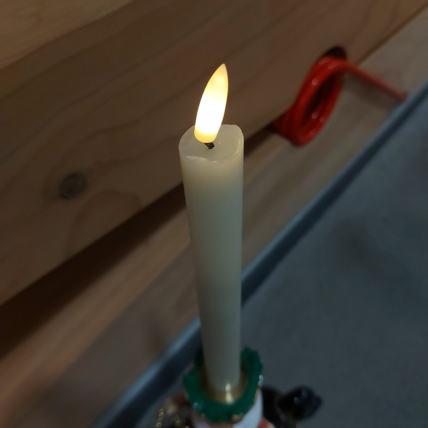 Enzo De Gasperi, set of 2 LED candles with stem, h25 x d2.2 cm