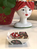 Lamart, coppetta "Fenice" in porcellana Asia, linea Tatoo Age, 10x10 cm