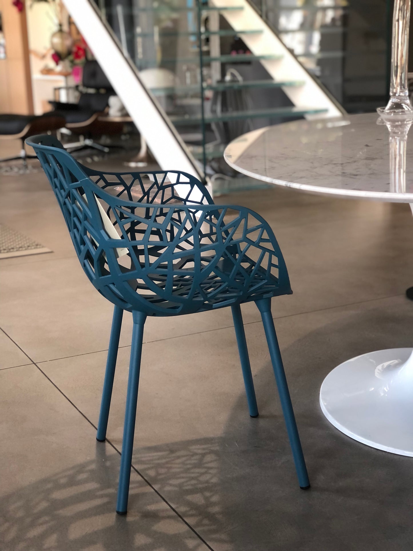 Fast mod. Forest armchair in aluminum color Maracuja, with Patio Tobacco cushion included