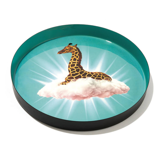 Gangzaï Design, Piatto rotondo Celestine, giraffa