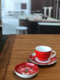 Pip Studio, piattino per bustina da tè Blushing Birds rossa, D9 cm, porcellana