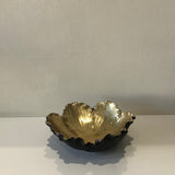 Kare, ciotola decorativa Flower Bloom, creta nero e oro, D 20 cm