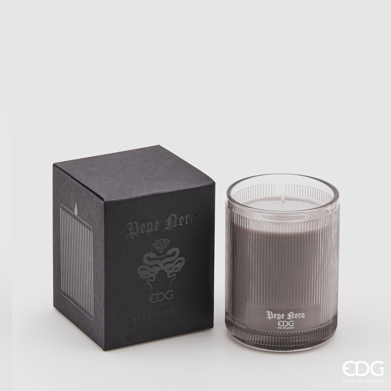 Enzo De Gasperi, candela Snake al pepe nero, h10xd8 cm, 230 gr
