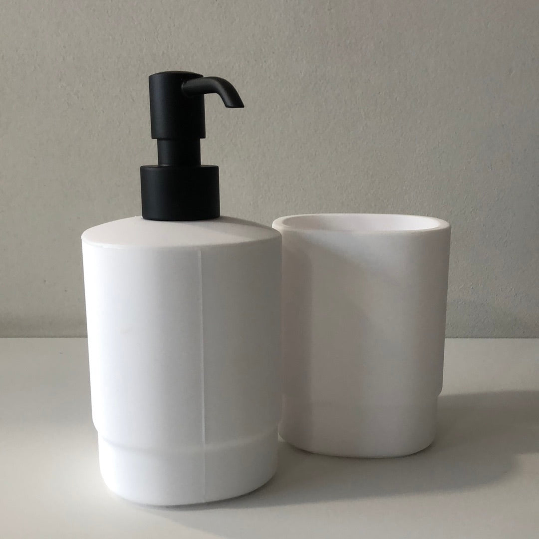 Geelli, Dispenser Curvy gel bianco con pompetta nera