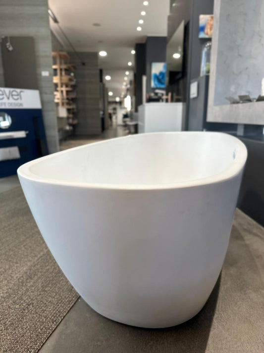 Ceramica Galassia, vasca freestanding Flow, 170x78xh54 cm, acrilico bianco opaco