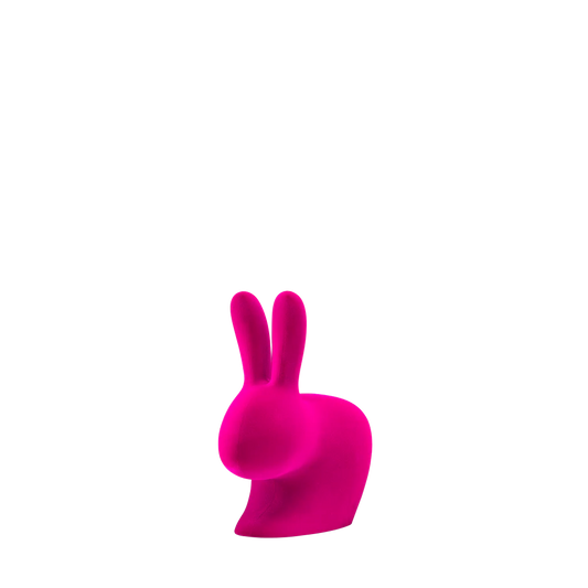 Qeeboo, Rabbit Xs Bookend velluto fucsia