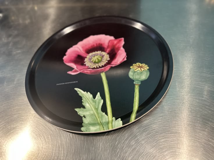 Koustrupco, Vassoio da portata con papavero rosa Monastary Garden, Ø 38 cm