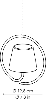 Zafferano, Poldina white hanging pendant lamp without wires, indoor and outdoor