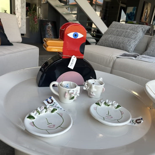 Patrizia Italiano, piattino Capperina piccola fatto a mano in ceramica