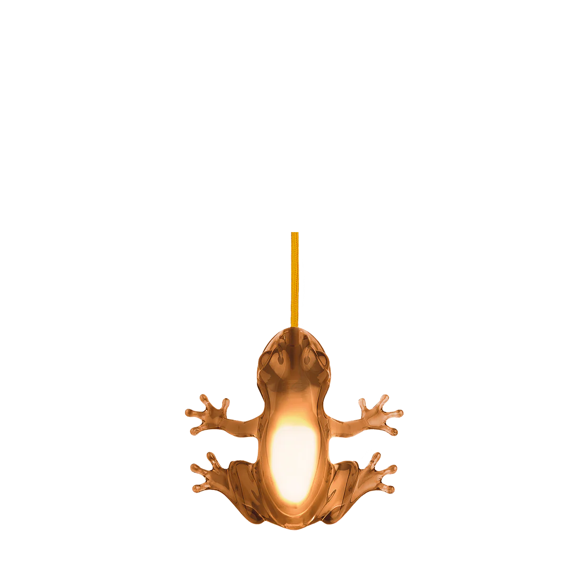 Qeeboo, lampada da tavolo/parete Hungry Frog Ambra con cavo