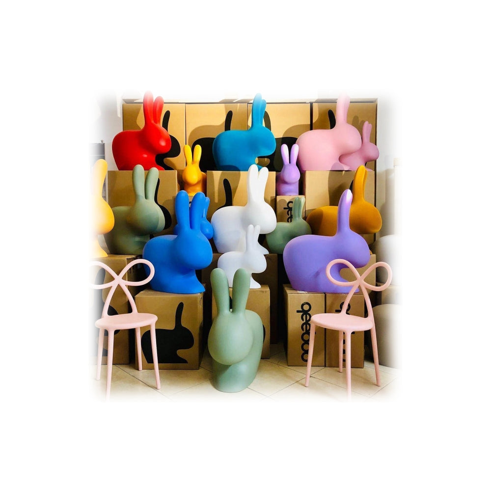Qeeboo, Rabbit chair for children blue violet