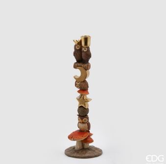 Enzo De Gasperi, forest candle holder L, resin, h43xd14 cm