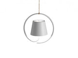 Zafferano, lampada sospensione da appendere Poldina bianca senza fili, indoor e outdoor