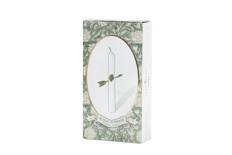 Boncoeurs, gioiello per candela cuore sacro e freccia, ferro patinato