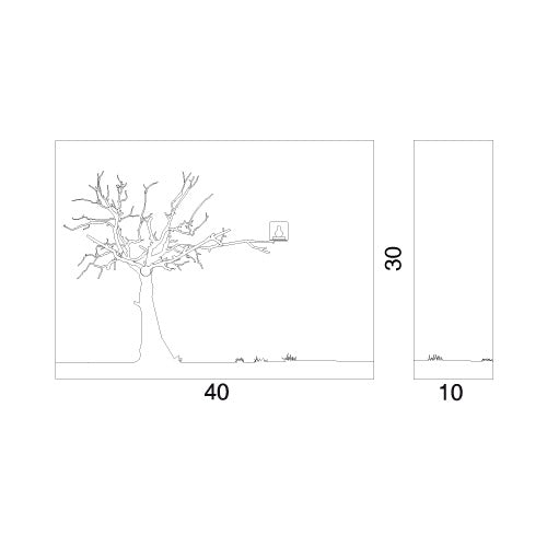 Progetti, Orologio CùCùRùKù in rovere albero BIANCO, modello 1769, R. Paolino e M. Fusi