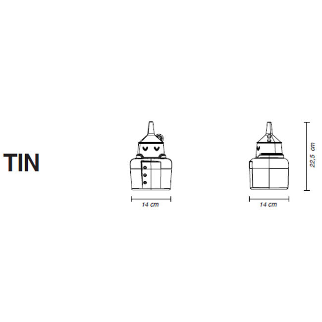 Myyour, Lampada da tavolo TIN RGB con telecomando, collezione LIGHTALES, Brogliato e Traverso