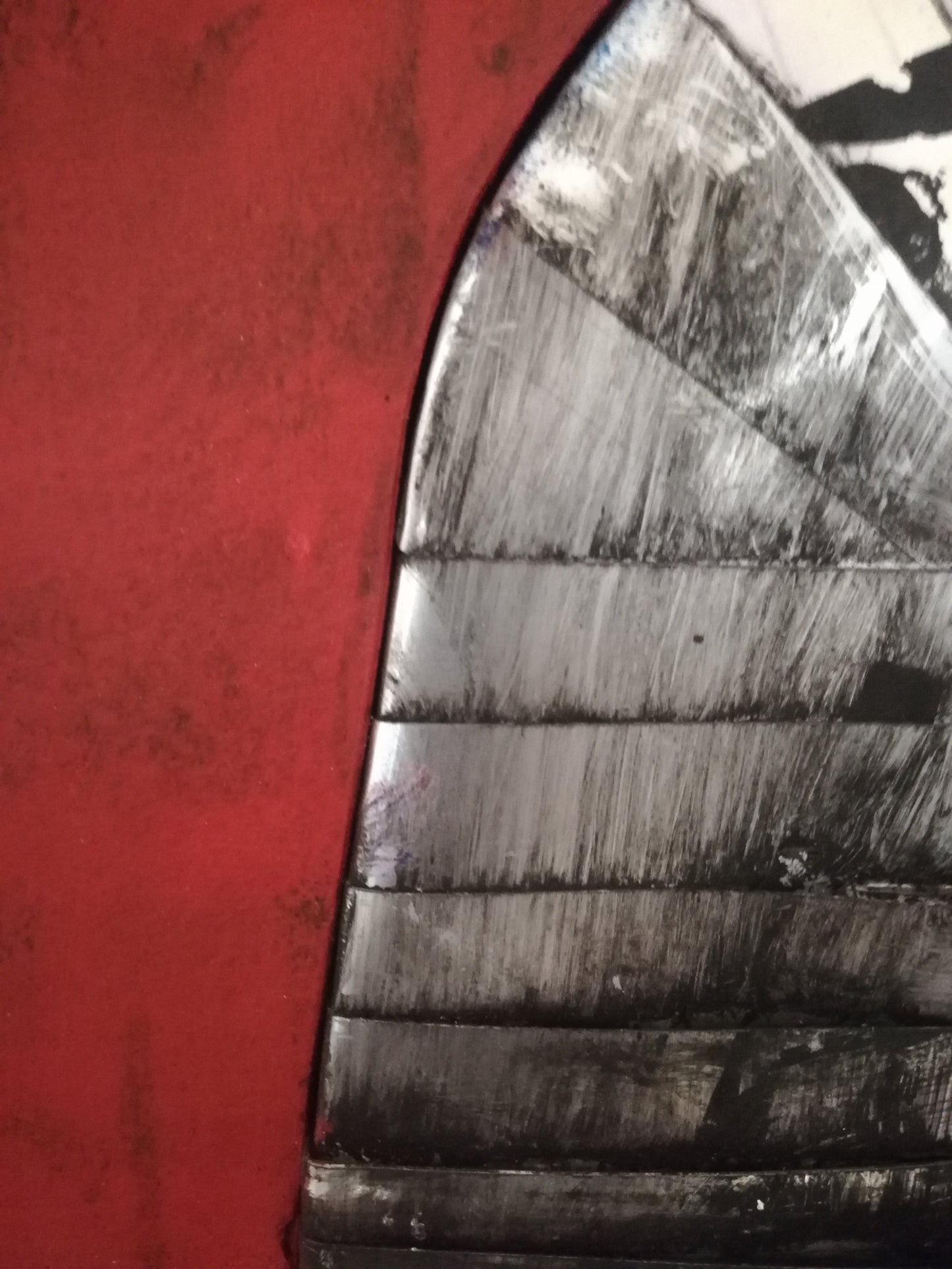 Paolo Fiorellini, painting "Napoleon of aluminum", Ecce Homo, aluminum and enamel, 50x50