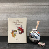 Lamart, diffusore sferico Carpa Koi in porcellana Asia, linea Tatoo Age, h12 cm