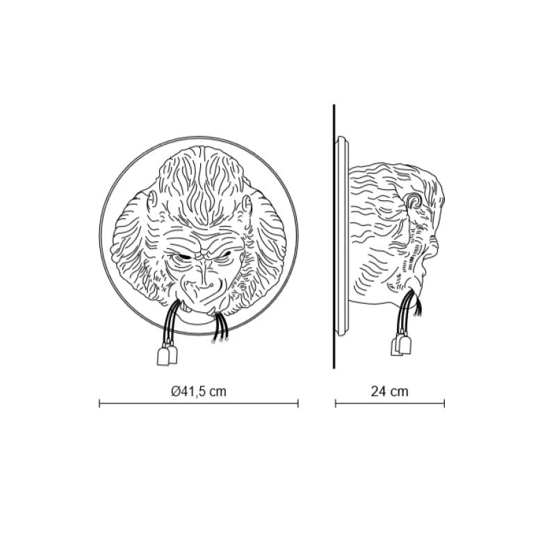 Karman, UGO RILLA white wall lamp, designer Matteo Ugolini, AP152 BB INT