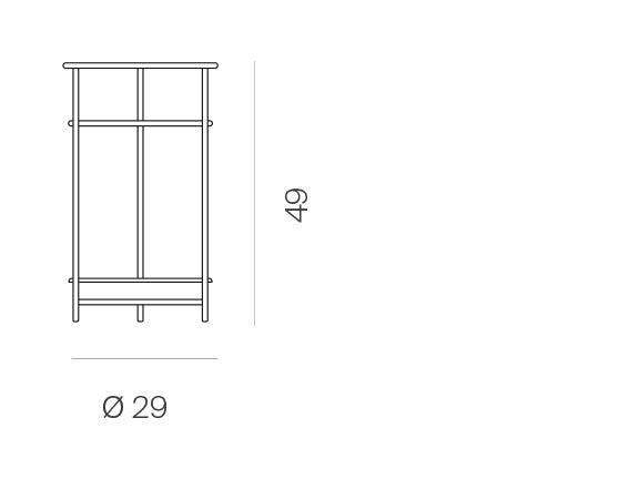 Mobles114, portaombrelli Platea silver umbrella stand, h 49 x d 29 cm