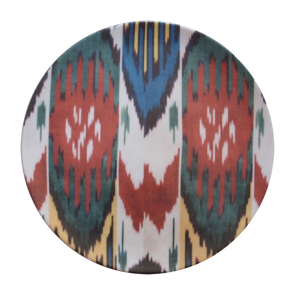 Les-Ottomans, Piatto Ikat Porcellana PC104, Bertrando Di Renzo