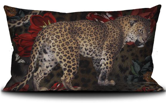 Voglio Bene, cuscino Fauve rettangolare, velluto, 40x65 cm