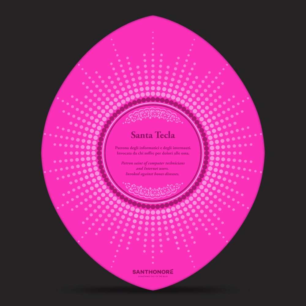 Santhonorè, pop icon Santa Tecla, 8.27x8.27x0.4 cm