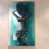 Dorta Raffaella, quadro "Donna a Spirale", olio su tela, 70x120