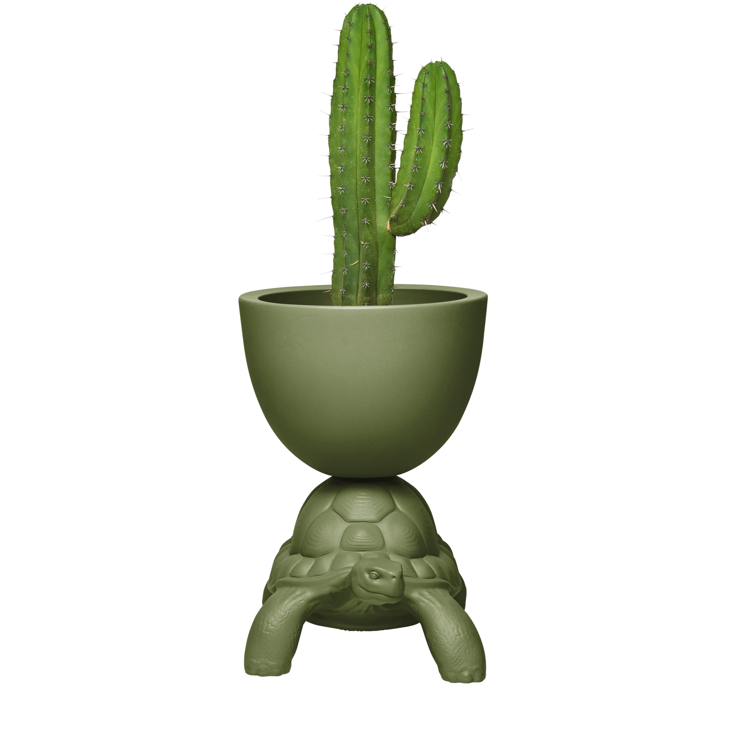 Qeeboo, turtle Carry XS Vaso Olive Green, ceramica