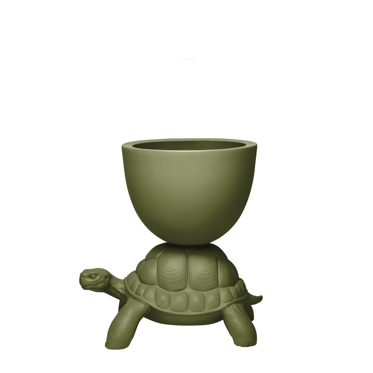 Qeeboo, turtle Carry XS Vaso Olive Green, ceramica