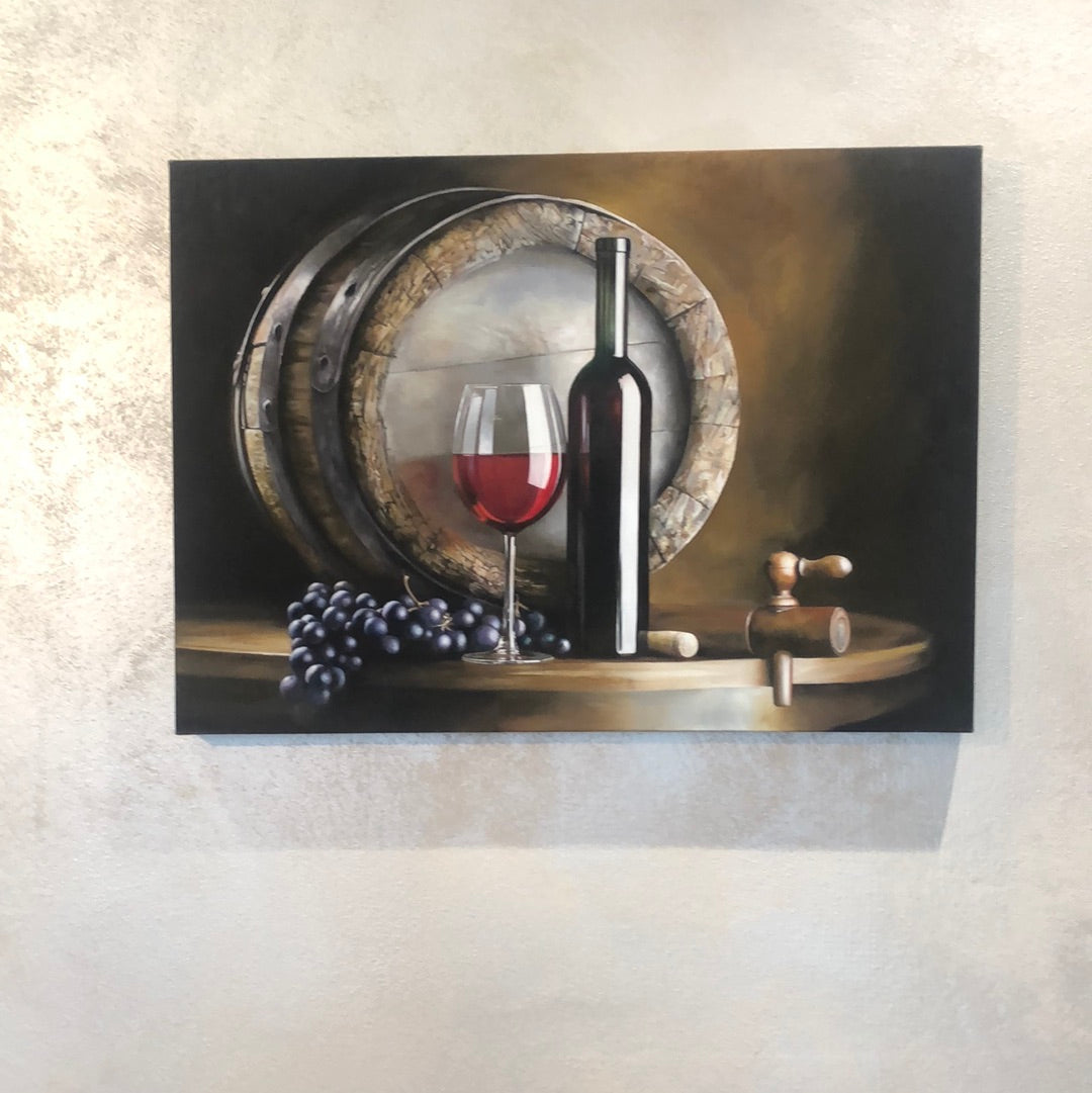 Dorta Raffaella, painting "Enoteca", oil on canvas, 70x50