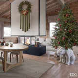 Enzo De Gasperi, base albero di Natale orso polare bianco per abete, h85xl108xp61 cm