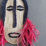 Enzo De Gasperi, African raffia and corn head decoration, h6 cm