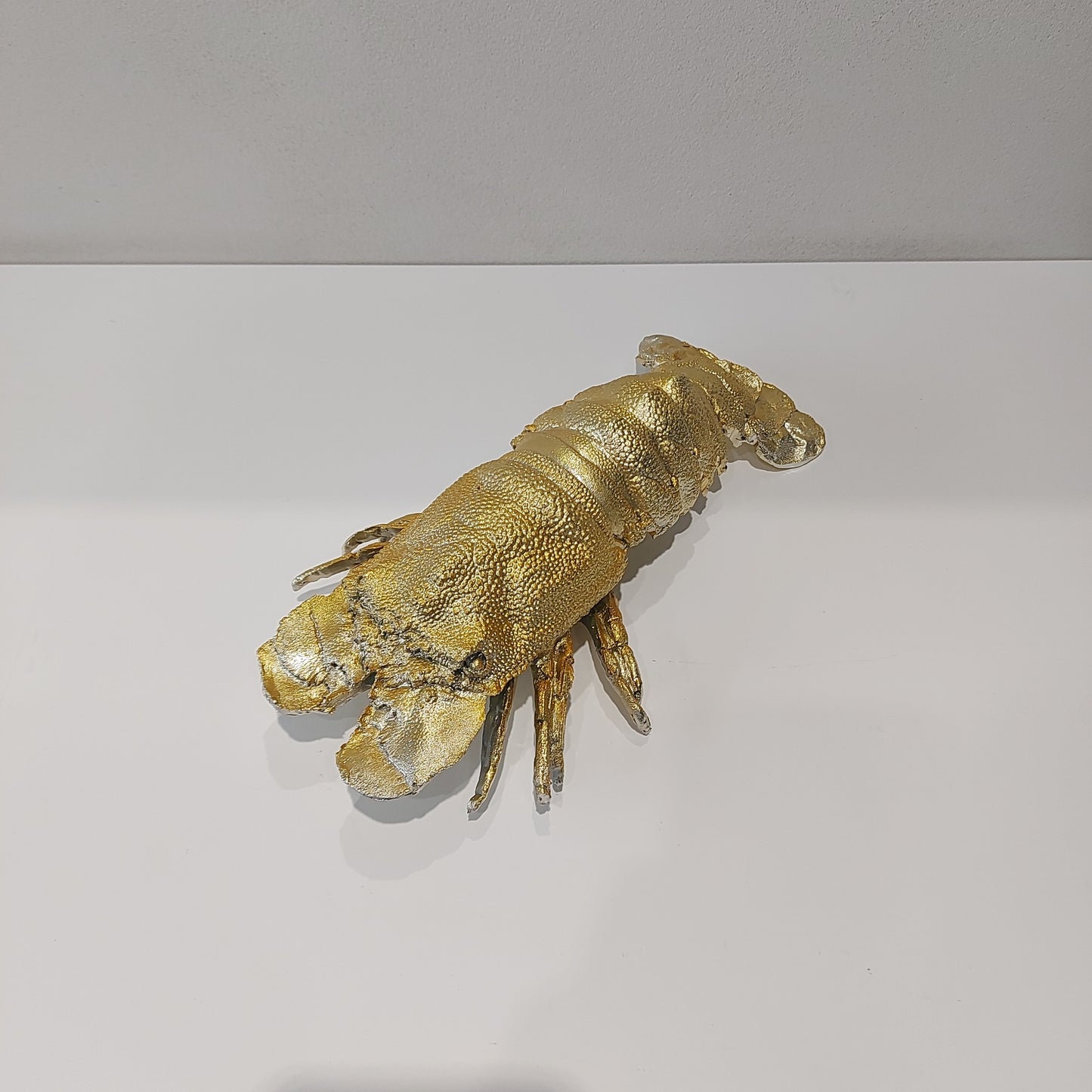 Enzo De Gasperi, decorazione aragosta oro, h25x14x6 cm