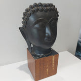 Statua testa di BUDDA nera Thailandese