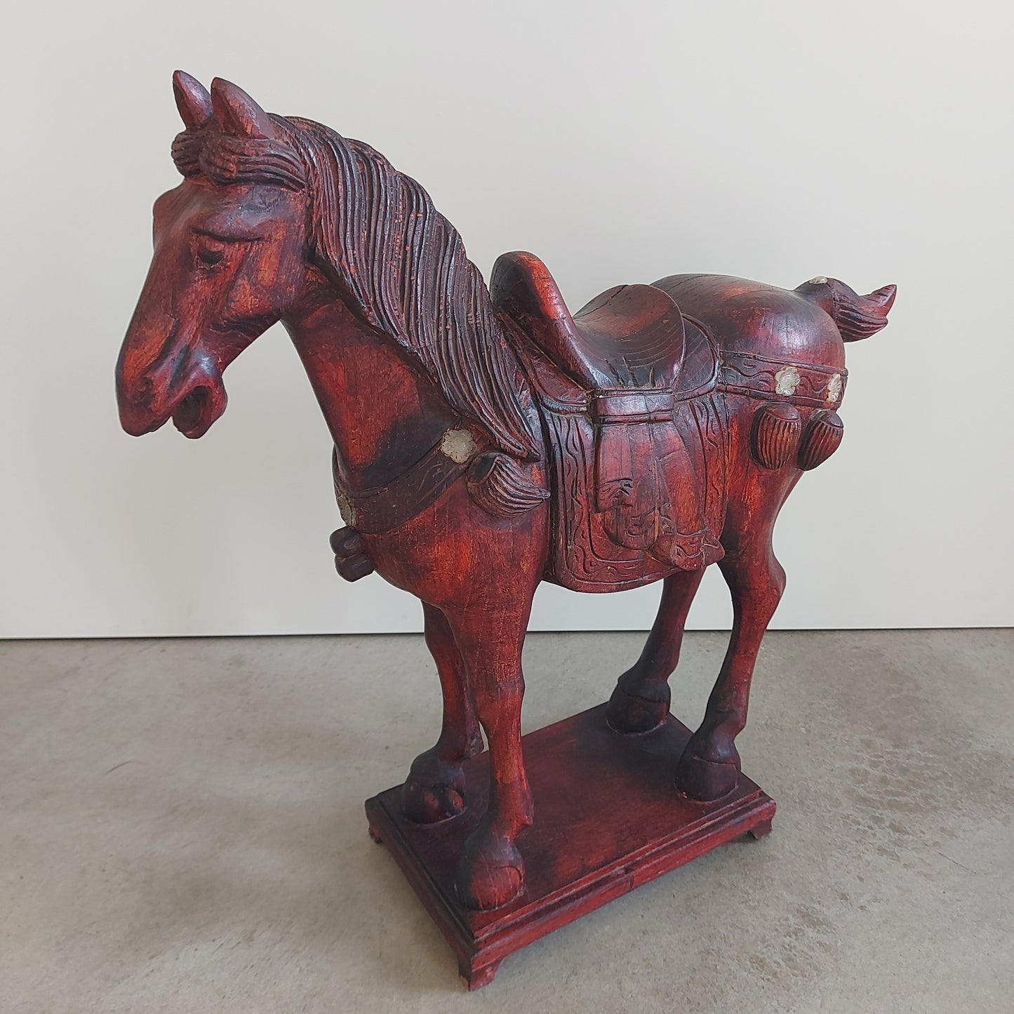 The Traveler's Treasure, Tung Horse, painted wood