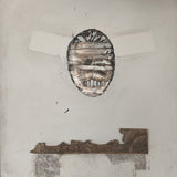 Paolo Fiorellini, quadro "L'angelo", Ecce Homo, alluminio, cemento e legno, 100x170