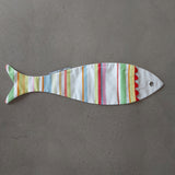 Atelier Carta Bianca, sardina porta sacchetti Plume, tessuto, 60x14 cm
