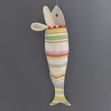 Atelier Carta Bianca, sardina porta sacchetti Plume, tessuto, 60x14 cm
