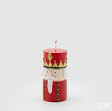 Enzo De Gasperi, candela natalizia soldatino cilindro, h15,5xd8 cm