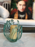 Enzo De Gasperi, sea anemone candle holder, blue glass, h19xd19 cm