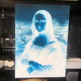 Dorta Raffaella, "Gioconda Blu" painting, oil on canvas, 50x70