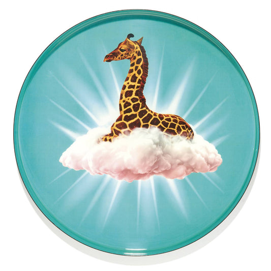Gangzaï Design, Piatto rotondo Celestine, giraffa