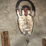 Paolo Fiorellini, painting "The Magician", Ecce Homo, aluminum, concrete, wood and enamel, 100x170adro "African tin on