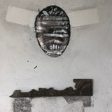 Paolo Fiorellini, painting "The angel", Ecce Homo, aluminum, concrete and wood, 100x170