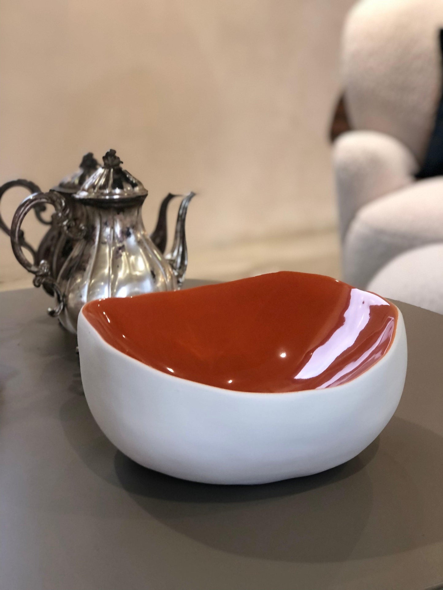 Elite To Be ceramic bowl mod. Rainbow 29 x 29 x 11 cm white / orange