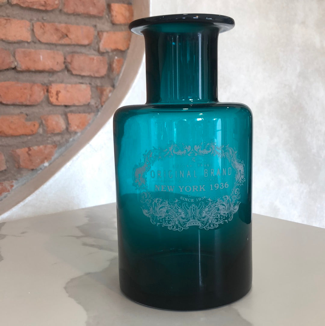 La Fabbrica del Verde, Original Brand blue glass vase, VET251