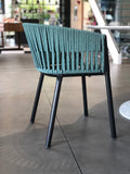 Fast mod. Forest armchair in aluminum color Maracuja, with Patio Tobacco cushion included